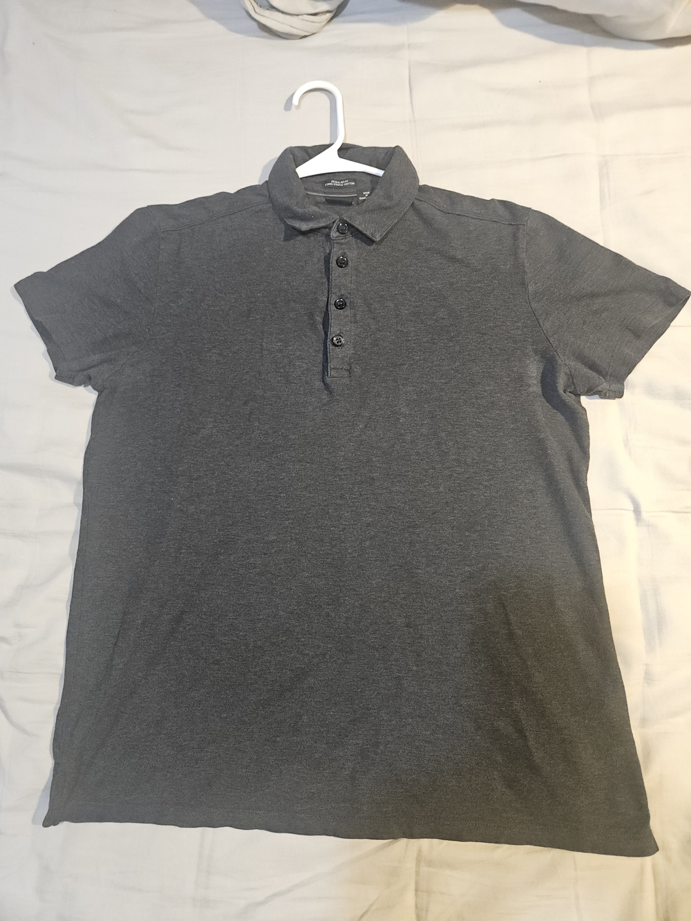 HUGO BOSS Men's Gray Short-Sleeve Polo Shirt